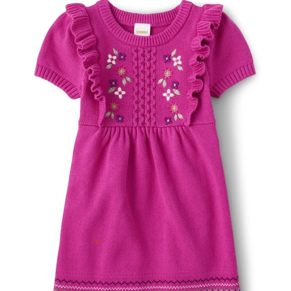 Embroidered Floral Sweater Dress - Magical Meadow